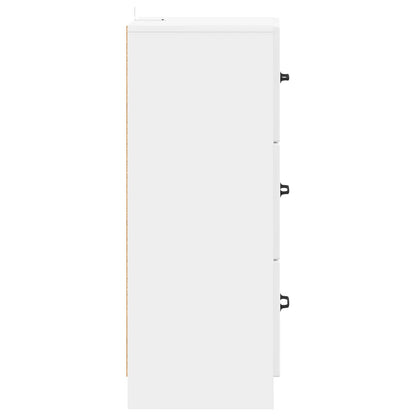 vidaXL Drawer Cabinet High Gloss White 33 x 34.5 x 87 cm