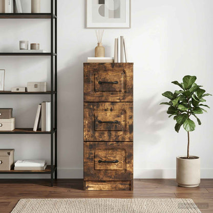 vidaXL Drawer Cabinet Smoked Oak 33 x 34.5 x 87 cm Engineered Wood