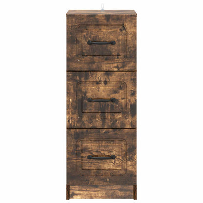 vidaXL Drawer Cabinet Smoked Oak 33 x 34.5 x 87 cm Engineered Wood
