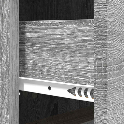 vidaXL Drawer Cabinet Grey Sonoma 33 x 34.5 x 87 cm Engineered Wood