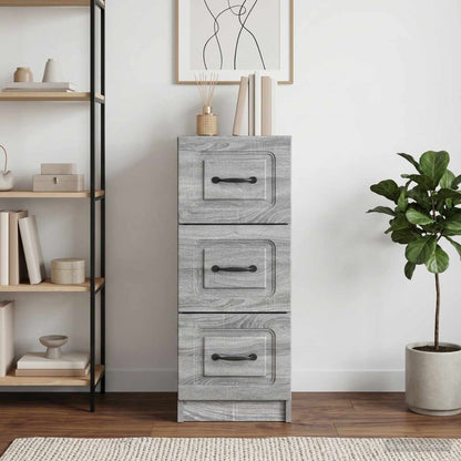 vidaXL Drawer Cabinet Grey Sonoma 33 x 34.5 x 87 cm Engineered Wood