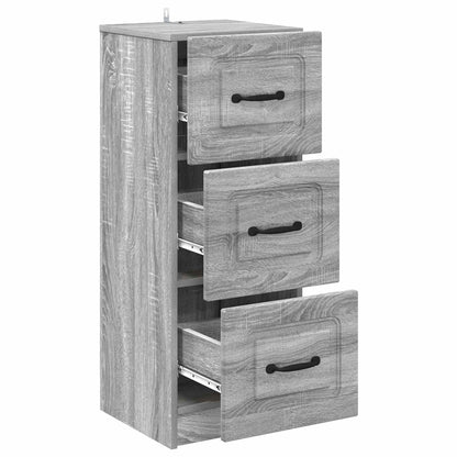 vidaXL Drawer Cabinet Grey Sonoma 33 x 34.5 x 87 cm Engineered Wood