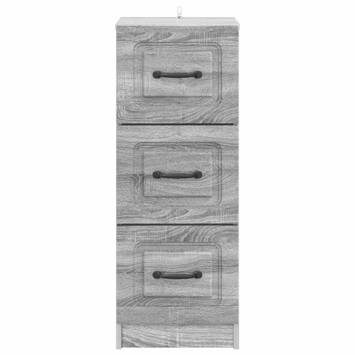 vidaXL Drawer Cabinet Grey Sonoma 33 x 34.5 x 87 cm Engineered Wood