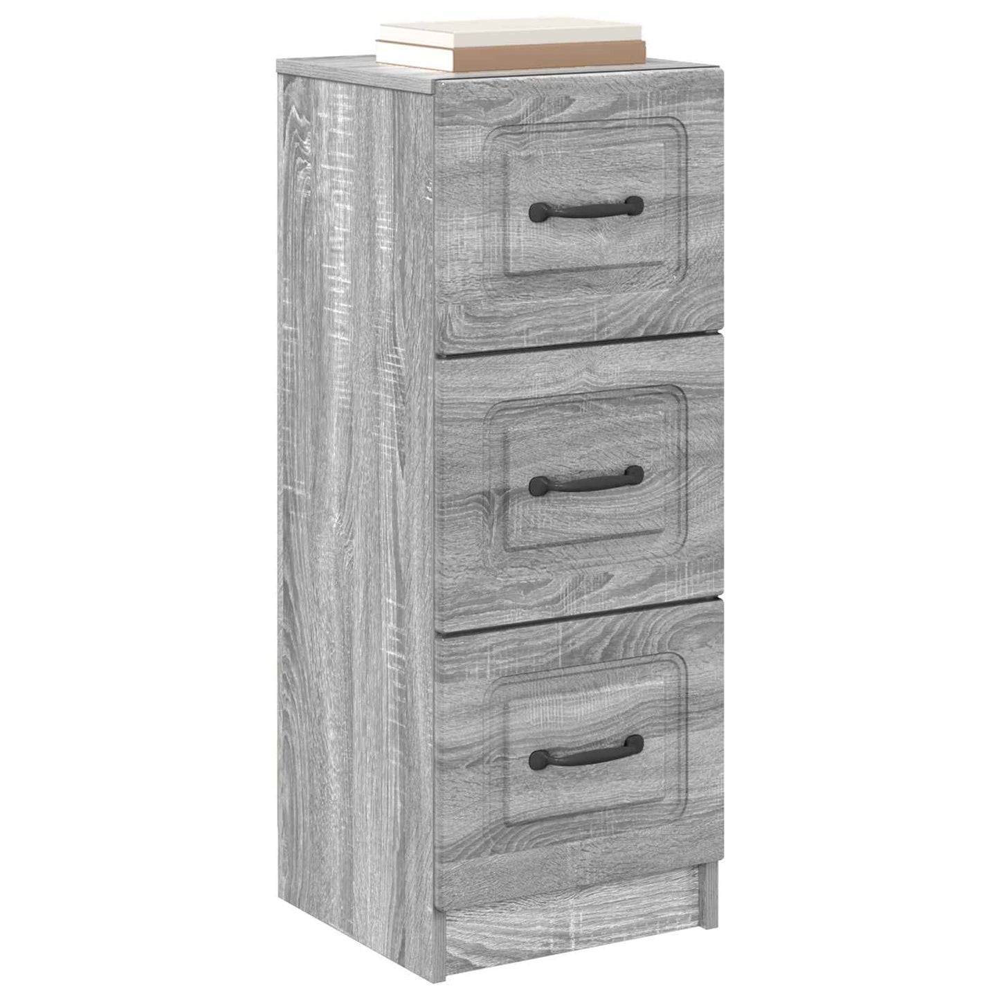vidaXL Drawer Cabinet Grey Sonoma 33 x 34.5 x 87 cm Engineered Wood