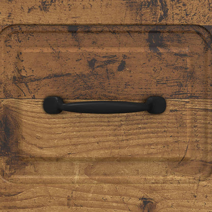 vidaXL Drawer Cabinet Old Wood 33 x 34.5 x 87 cm Engineered Wood