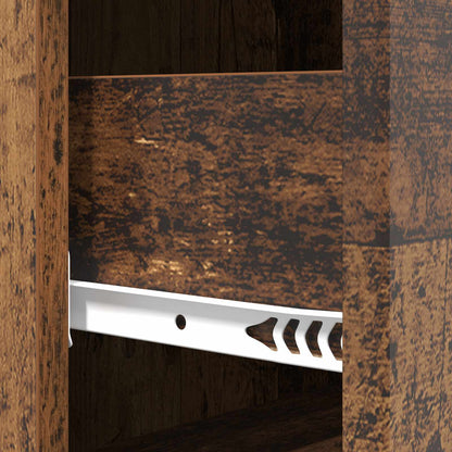 vidaXL Drawer Cabinet Old Wood 33 x 34.5 x 87 cm Engineered Wood