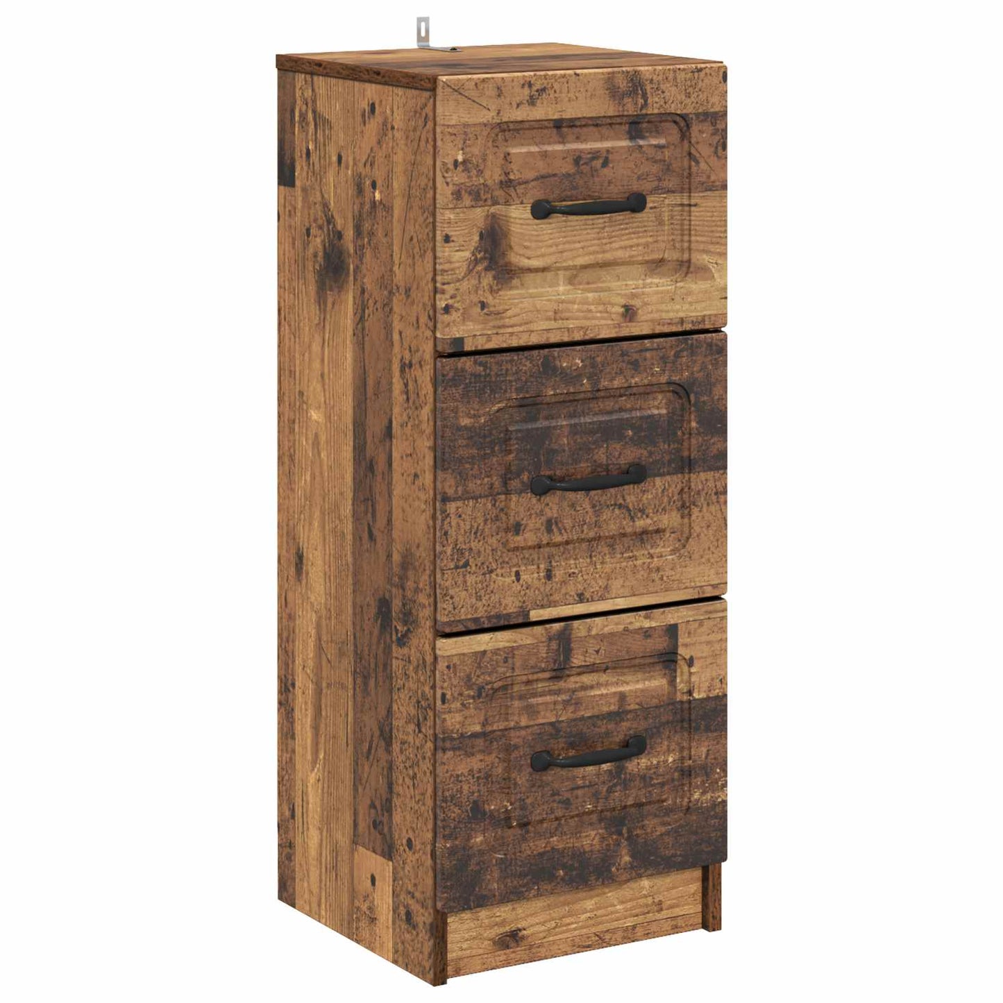 vidaXL Drawer Cabinet Old Wood 33 x 34.5 x 87 cm Engineered Wood