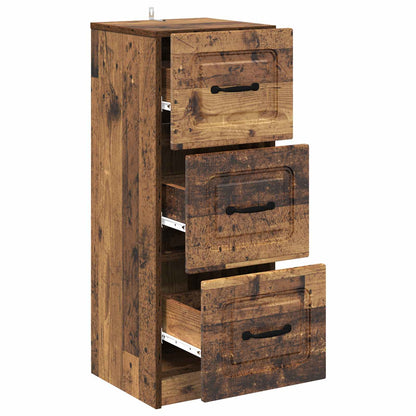 vidaXL Drawer Cabinet Old Wood 33 x 34.5 x 87 cm Engineered Wood