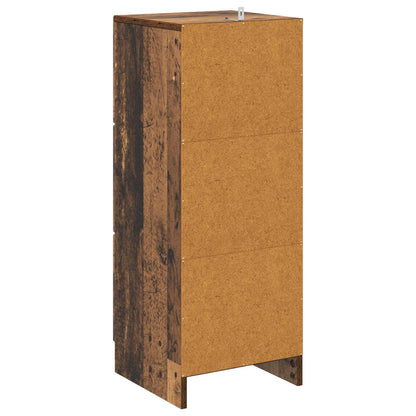 vidaXL Drawer Cabinet Old Wood 33 x 34.5 x 87 cm Engineered Wood