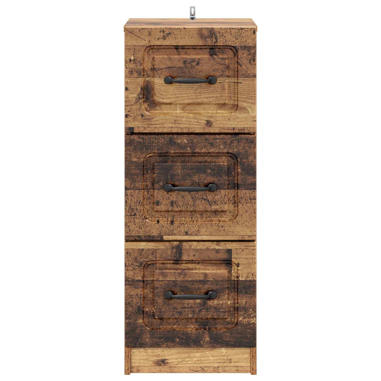 vidaXL Drawer Cabinet Old Wood 33 x 34.5 x 87 cm Engineered Wood