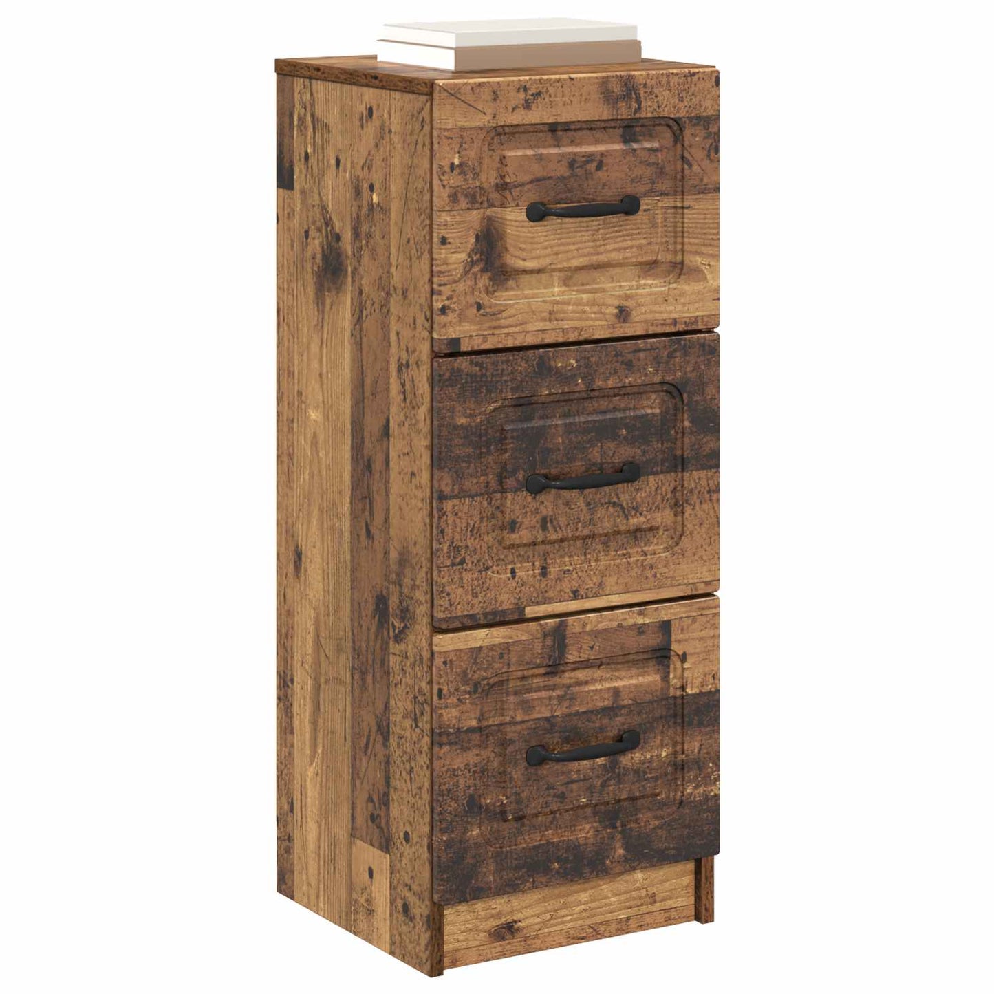 vidaXL Drawer Cabinet Old Wood 33 x 34.5 x 87 cm Engineered Wood