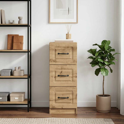 vidaXL Drawer Cabinet 33 x 34.5 x 87 cm Engineered Wood Artisan Oak