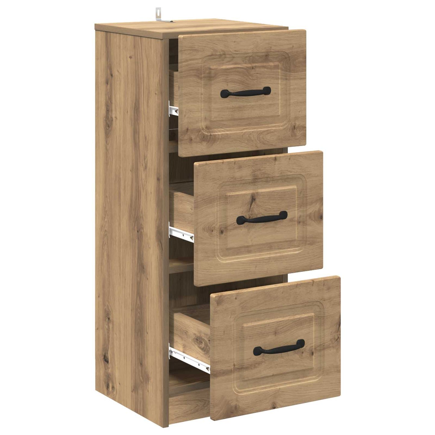 vidaXL Drawer Cabinet 33 x 34.5 x 87 cm Engineered Wood Artisan Oak