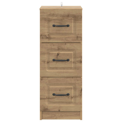 vidaXL Drawer Cabinet 33 x 34.5 x 87 cm Engineered Wood Artisan Oak