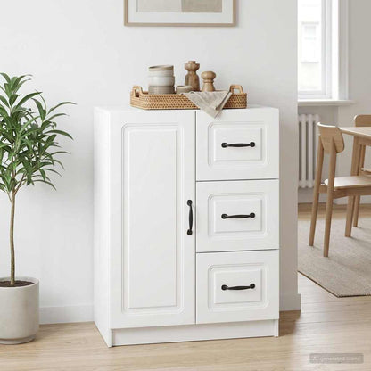 vidaXL Sideboard with Drawer White 66 x 34.5 x 87 cm Engineered Wood