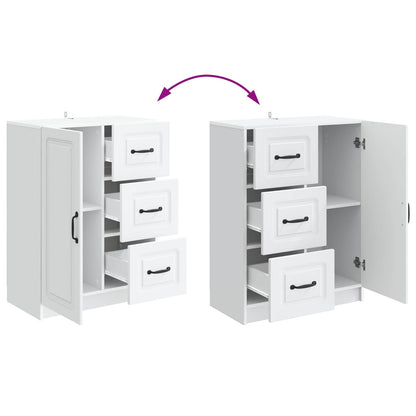 vidaXL Sideboard with Drawer White 66 x 34.5 x 87 cm Engineered Wood