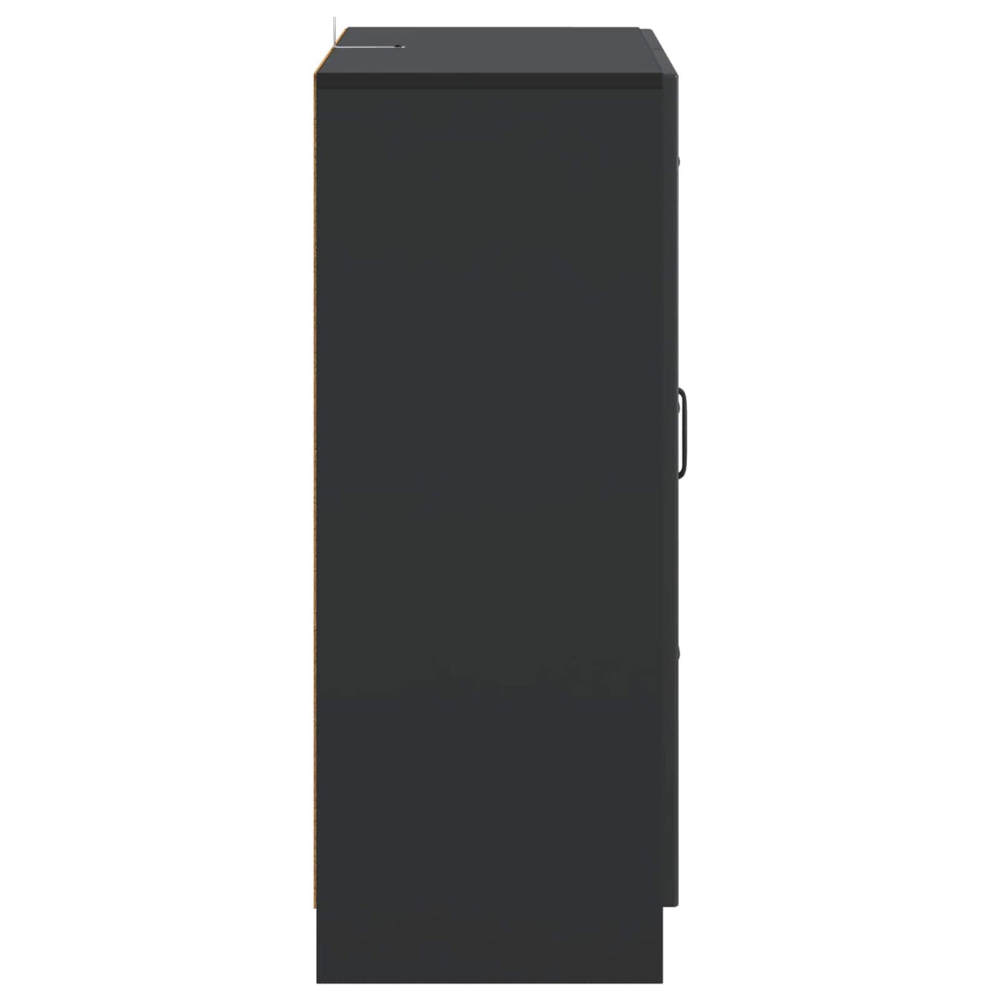 vidaXL Sideboard with Drawer Black 66 x 34.5 x 87 cm Engineered Wood