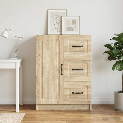 vidaXL Sideboard Sonoma Oak 66 x 34.5 x 87 cm Engineered Wood