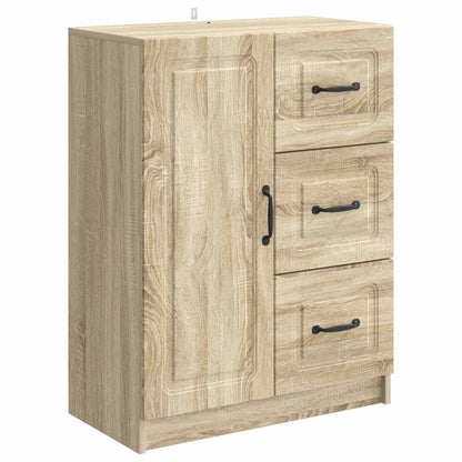 vidaXL Sideboard Sonoma Oak 66 x 34.5 x 87 cm Engineered Wood