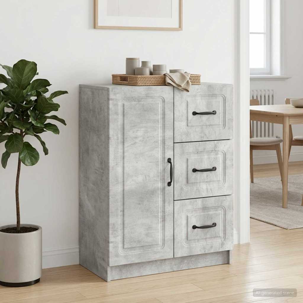 vidaXL Sideboard Concrete Grey 66 x 34.5 x 87 cm Engineered Wood
