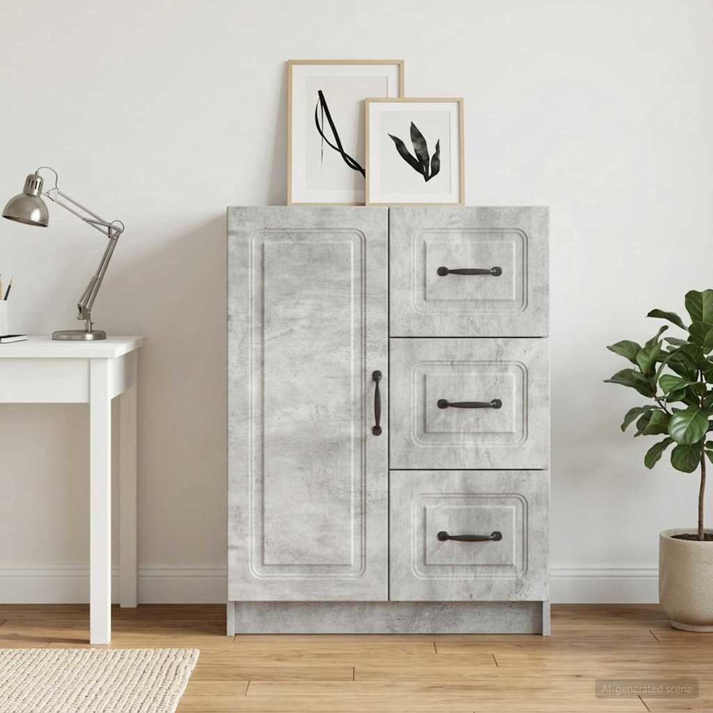 vidaXL Sideboard Concrete Grey 66 x 34.5 x 87 cm Engineered Wood