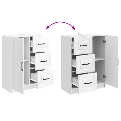 vidaXL Sideboard High Gloss White 66 x 34.5 x 87 cm Engineered Wood