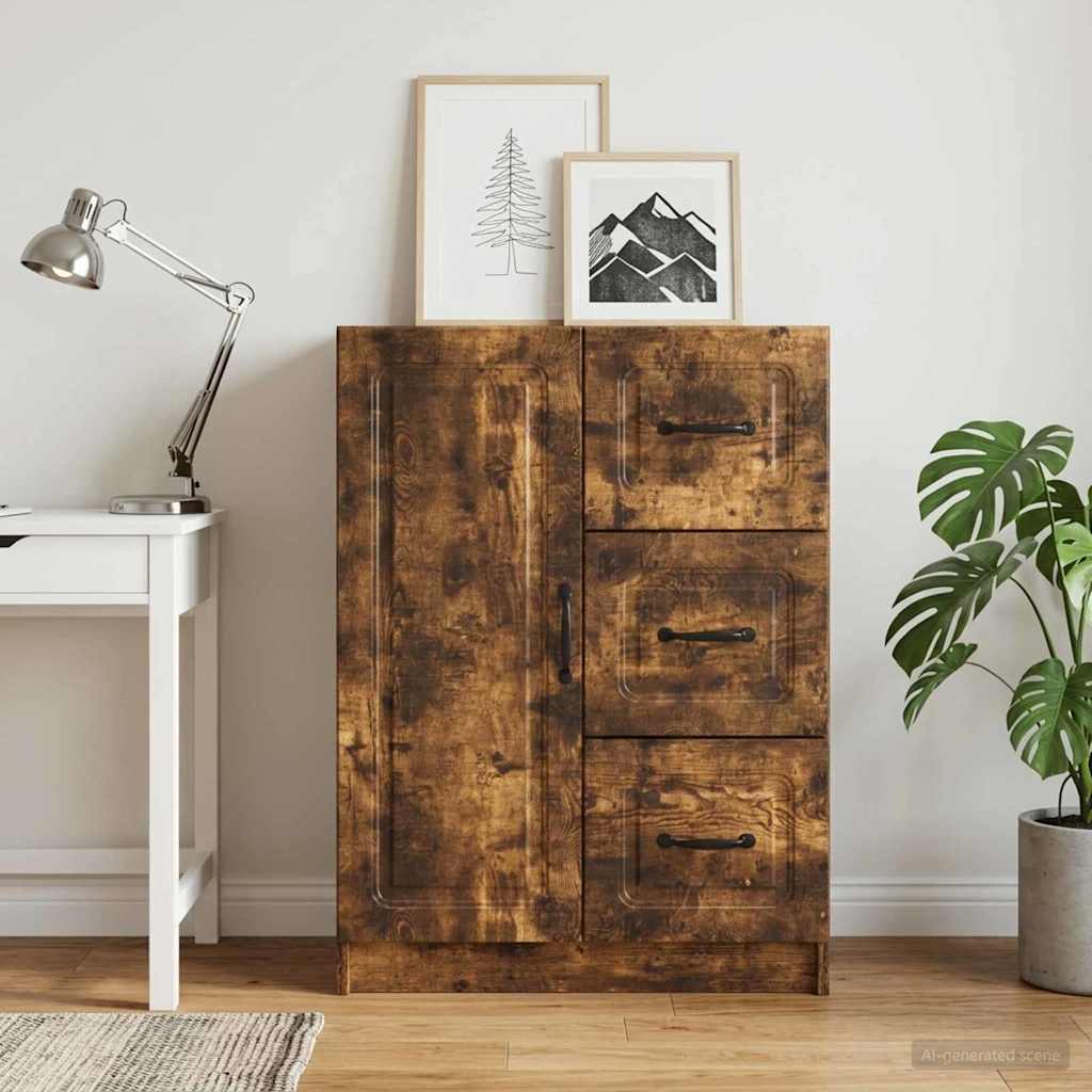 vidaXL Sideboard Smoked Oak 66 x 34.5 x 87 cm Engineered Wood