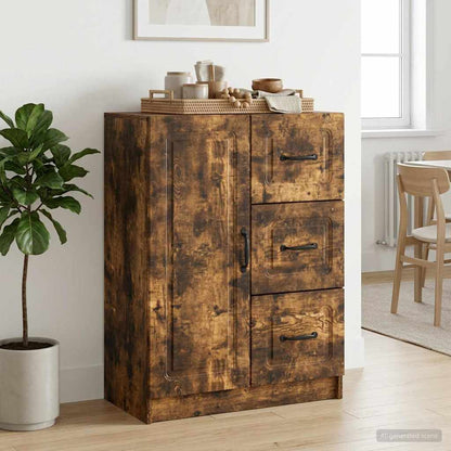 vidaXL Sideboard Smoked Oak 66 x 34.5 x 87 cm Engineered Wood