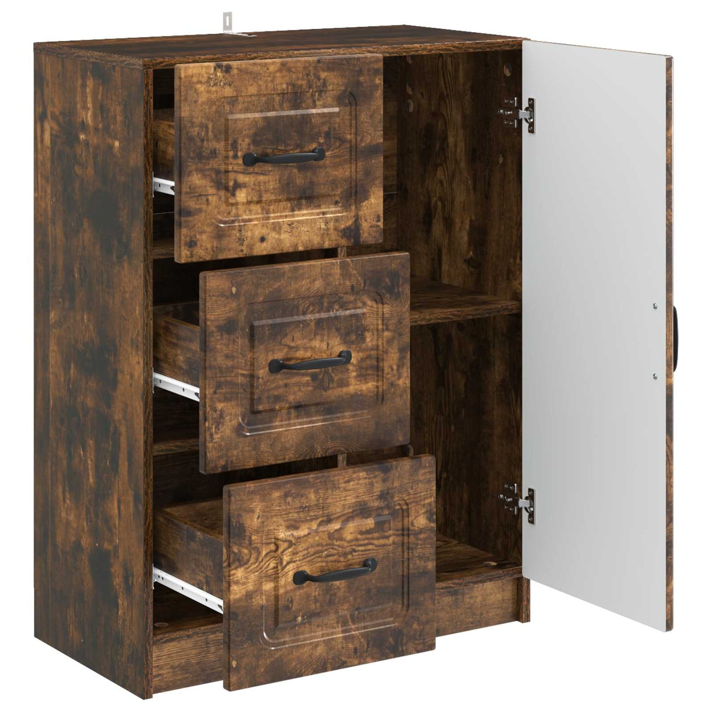 vidaXL Sideboard Smoked Oak 66 x 34.5 x 87 cm Engineered Wood