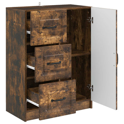 vidaXL Sideboard Smoked Oak 66 x 34.5 x 87 cm Engineered Wood
