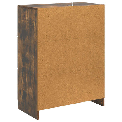 vidaXL Sideboard Smoked Oak 66 x 34.5 x 87 cm Engineered Wood