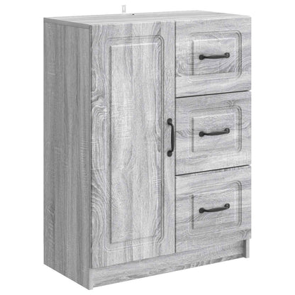 vidaXL Sideboard Grey Sonoma 66 x 34.5 x 87 cm Engineered Wood