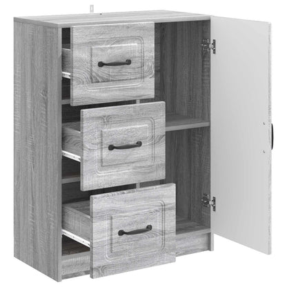 vidaXL Sideboard Grey Sonoma 66 x 34.5 x 87 cm Engineered Wood