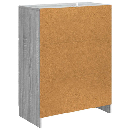 vidaXL Sideboard Grey Sonoma 66 x 34.5 x 87 cm Engineered Wood