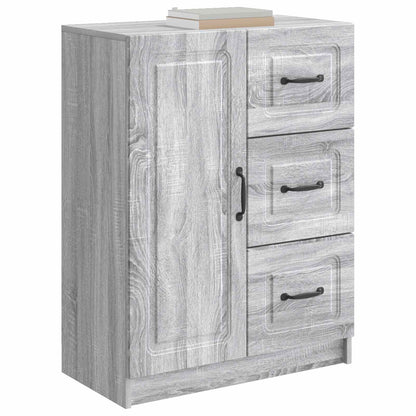 vidaXL Sideboard Grey Sonoma 66 x 34.5 x 87 cm Engineered Wood