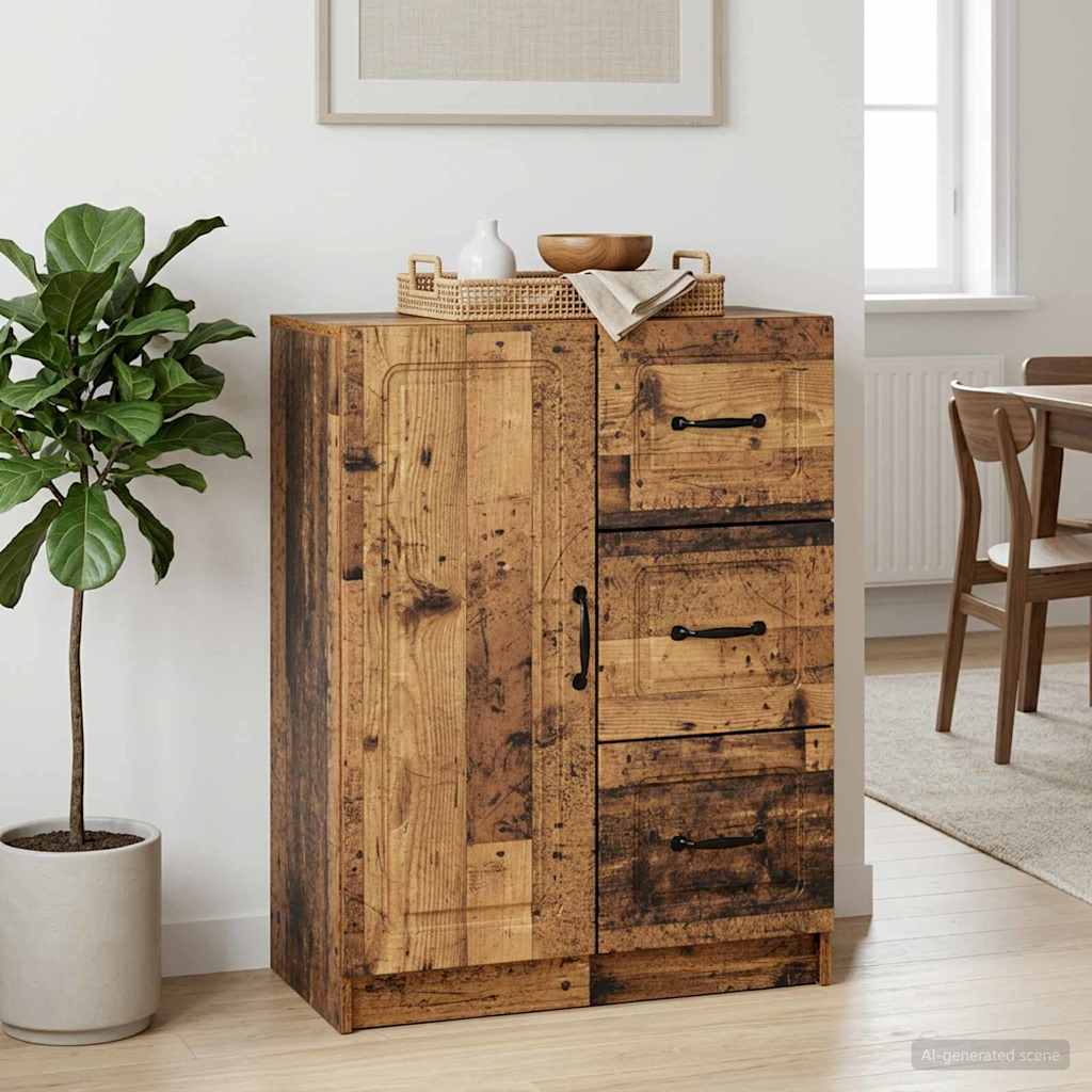 vidaXL Sideboard Old Wood 66 x 34.5 x 87 cm Engineered Wood