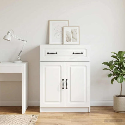 vidaXL Sideboard with Drawer White 66 x 34.5 x 87 cm Engineered Wood
