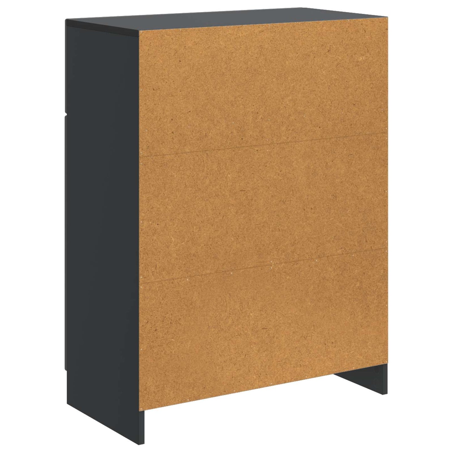 vidaXL Sideboard with Drawer Black 66 x 34.5 x 87 cm Engineered Wood
