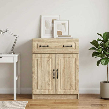 vidaXL Sideboard Sonoma Oak 66 x 34.5 x 87 cm Engineered Wood