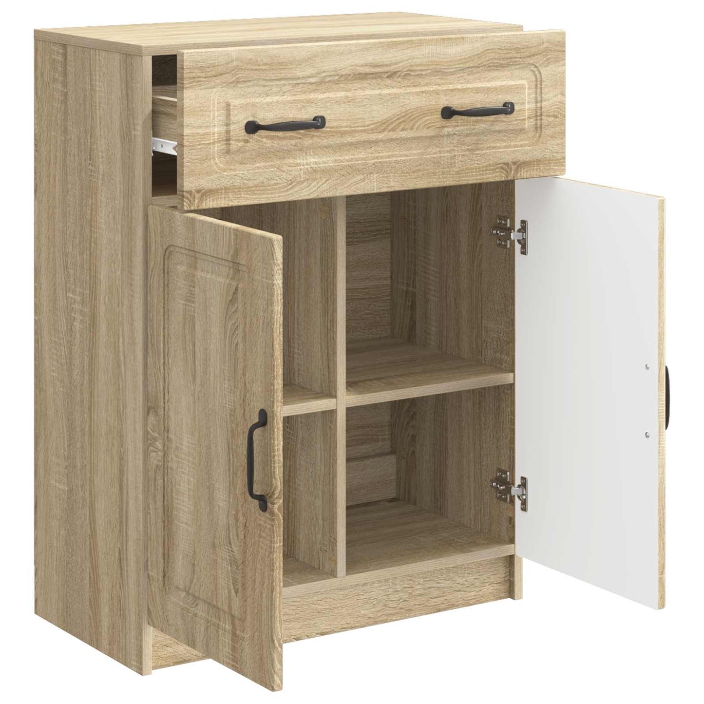 vidaXL Sideboard Sonoma Oak 66 x 34.5 x 87 cm Engineered Wood