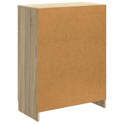 vidaXL Sideboard Sonoma Oak 66 x 34.5 x 87 cm Engineered Wood