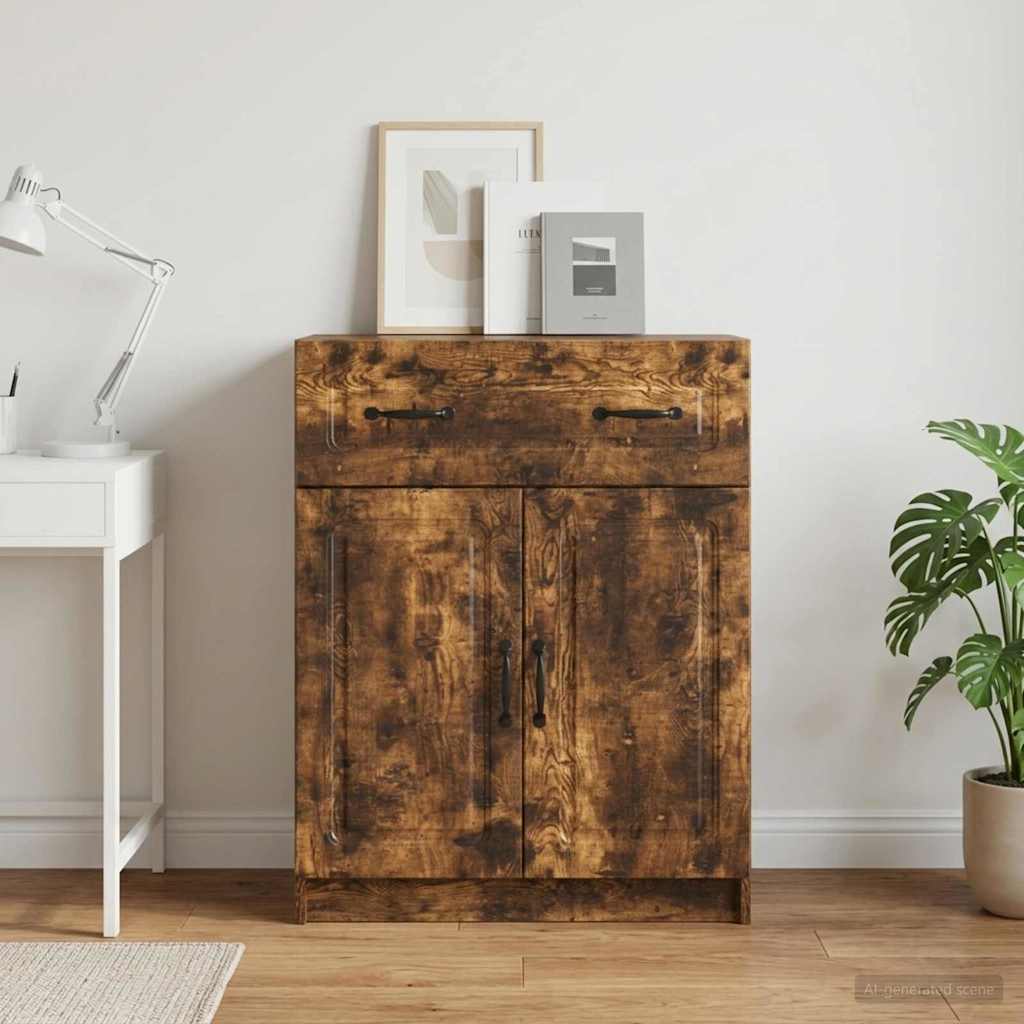 vidaXL Sideboard Smoked Oak 66 x 34.5 x 87 cm Engineered Wood