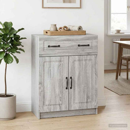 vidaXL Sideboard Grey Sonoma 66 x 34.5 x 87 cm Engineered Wood