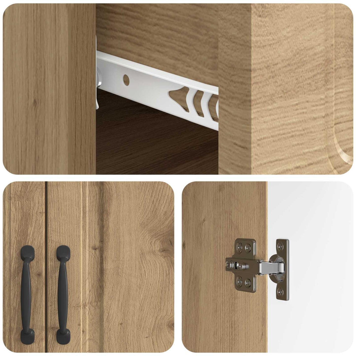 vidaXL Sideboard Artisan Oak 66 x 34.5 x 87 cm Engineered Wood