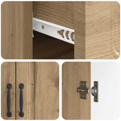vidaXL Sideboard Artisan Oak 66 x 34.5 x 87 cm Engineered Wood
