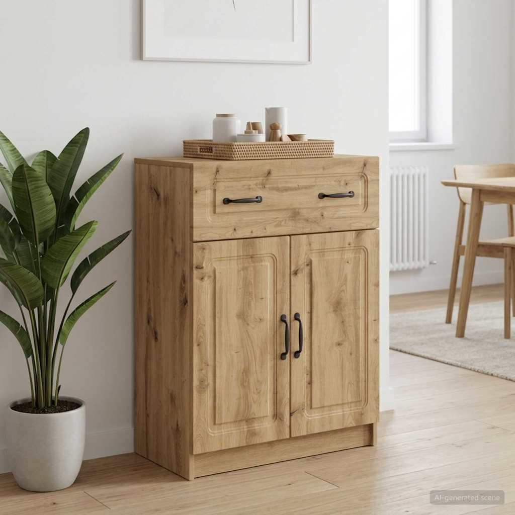 vidaXL Sideboard Artisan Oak 66 x 34.5 x 87 cm Engineered Wood