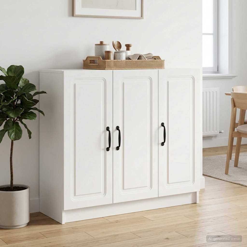 vidaXL Sideboard White 89 x 34.5 x 77 cm Engineered Wood