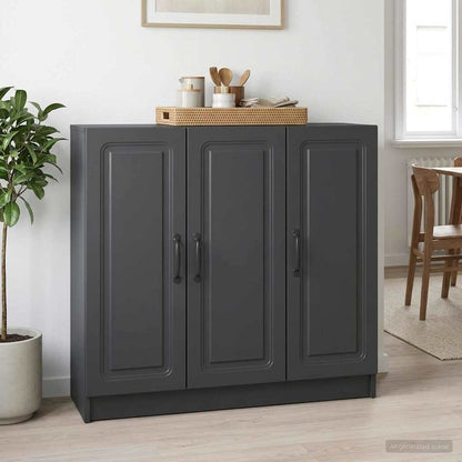 vidaXL Sideboard Black 89 x 34.5 x 77 cm Engineered Wood
