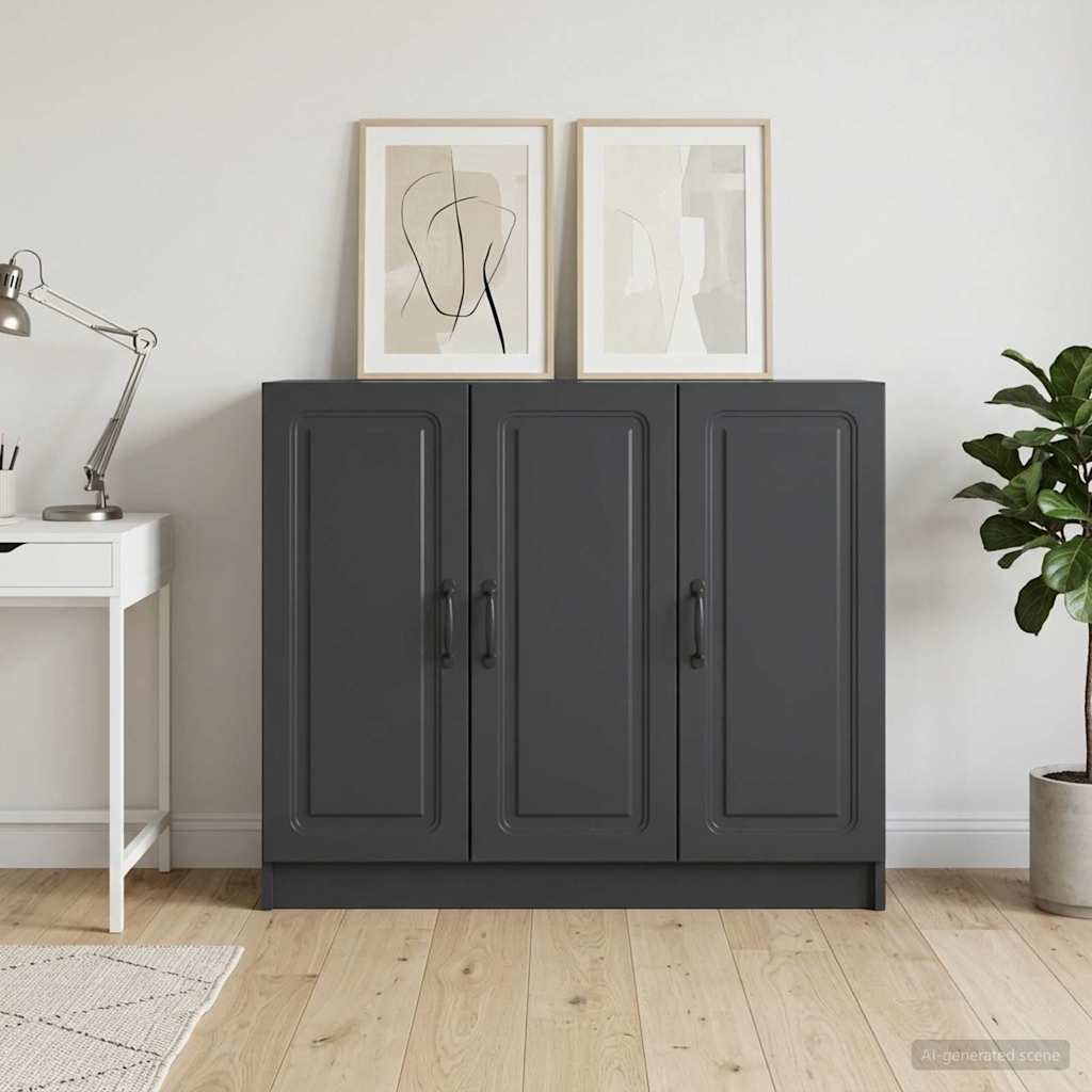 vidaXL Sideboard Black 89 x 34.5 x 77 cm Engineered Wood