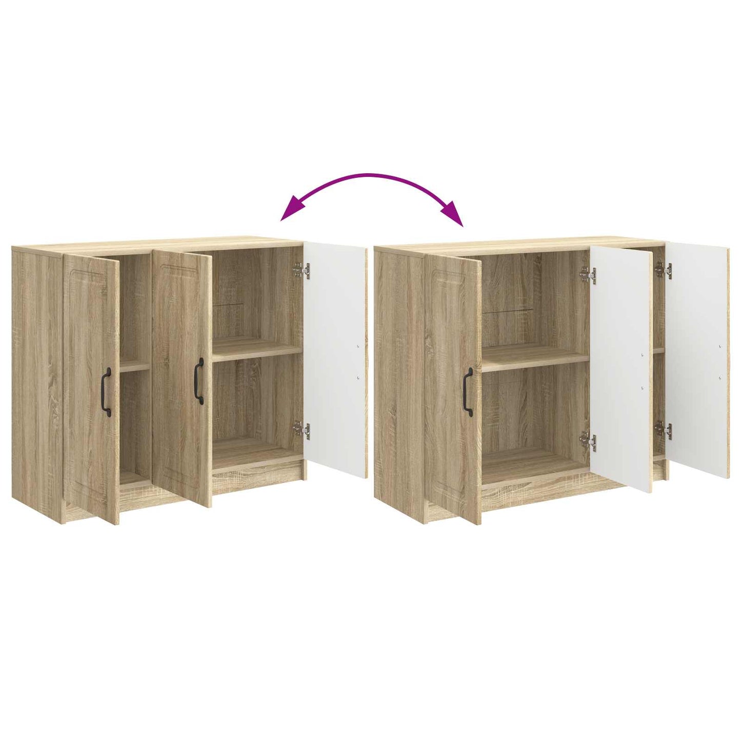 vidaXL Sideboard Sonoma Oak 89 x 34.5 x 77 cm Engineered Wood
